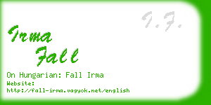 irma fall business card